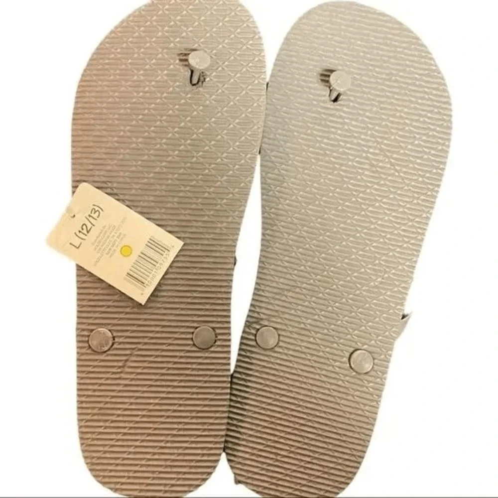 OT Revolution Flip Flops LG Grey‎ Blue Stars Patriotic Slip On July 4th Casual